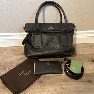 Kate Spade Southport Ave Carmen Leather Tassel Satchel & Matching Wallet